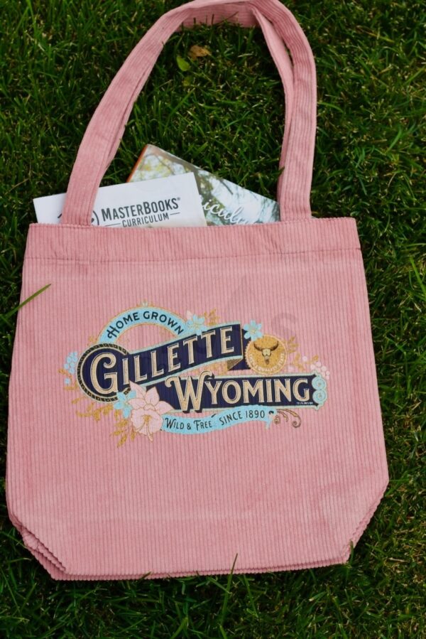 HomeGrown Gillette Wyoming Corduroy Tote Bag - Image 2