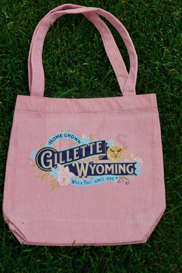 HomeGrown Gillette Wyoming Corduroy Tote Bag - Image 4