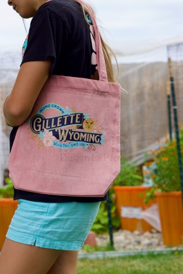 HomeGrown Gillette Wyoming Corduroy Tote Bag