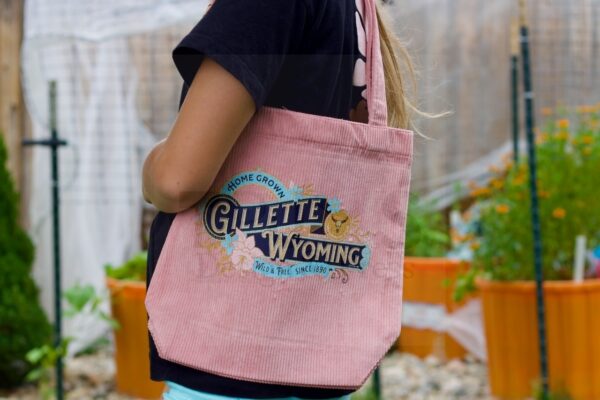 HomeGrown Gillette Wyoming Corduroy Tote Bag - Image 3