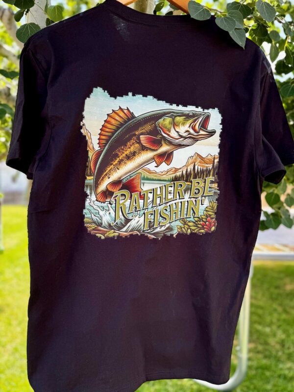 Rather Be Fishin Graphic Tee - Image 2