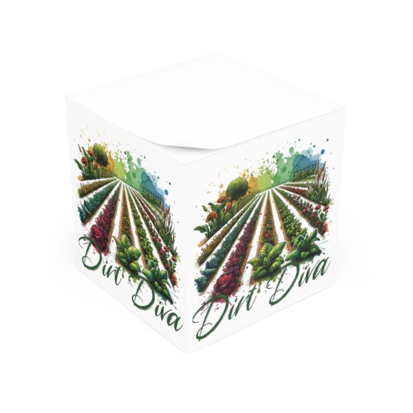 Note Cube - Garden Notecube with 700 Sticky Note Sheets and Dirt Diva Saying - Image 3