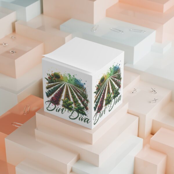 Note Cube - Garden Notecube with 700 Sticky Note Sheets and Dirt Diva Saying - Image 2