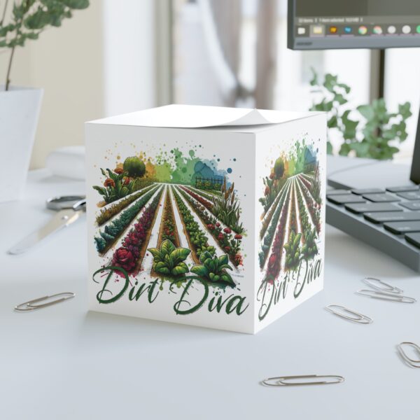 Note Cube - Garden Notecube with 700 Sticky Note Sheets and Dirt Diva Saying