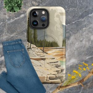 MagSafe® tough case for iPhone® Yellowstone Old Faithful Inspired Design, State Park Phone Case, iPhone phone case,